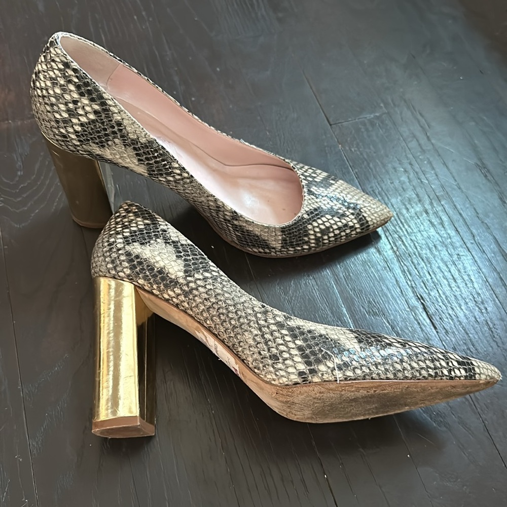 Kate Spade Python Chunky Heels - image 2